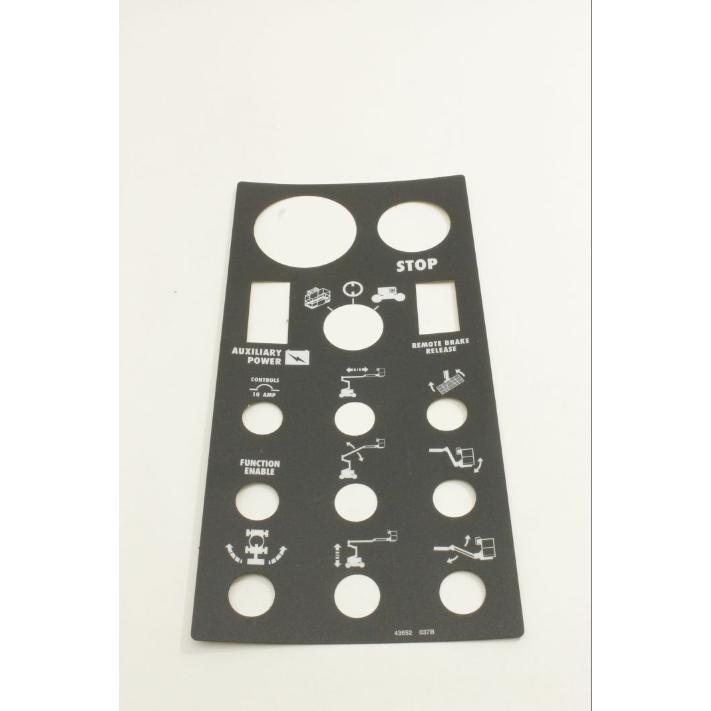 Genie Part # 43652. 43652GT - DECAL. GROUND CONTROL PANEL**