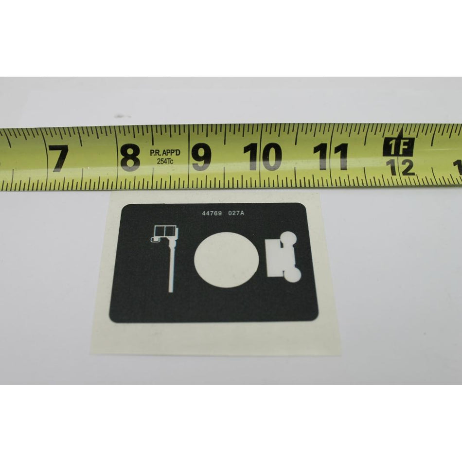 Genie Part # 44769. 44769GT - DECAL.LABEL.LFT/DRV SELECT