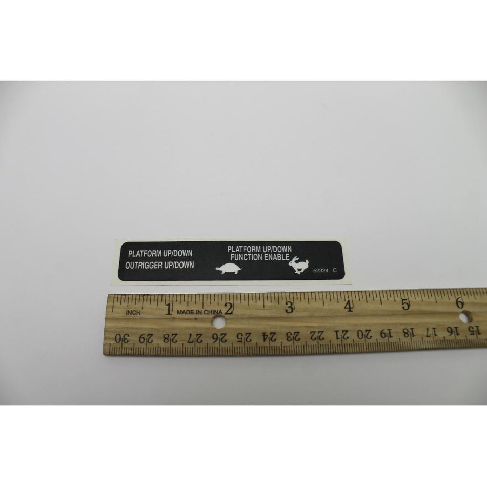 Genie Part # 52324. 52324GT - DECAL.LABEL.UP/DOWN & FNCTN EN