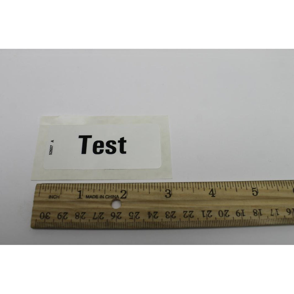 Genie Part # 52607. 52607GT - DECAL. LABEL. TEST***