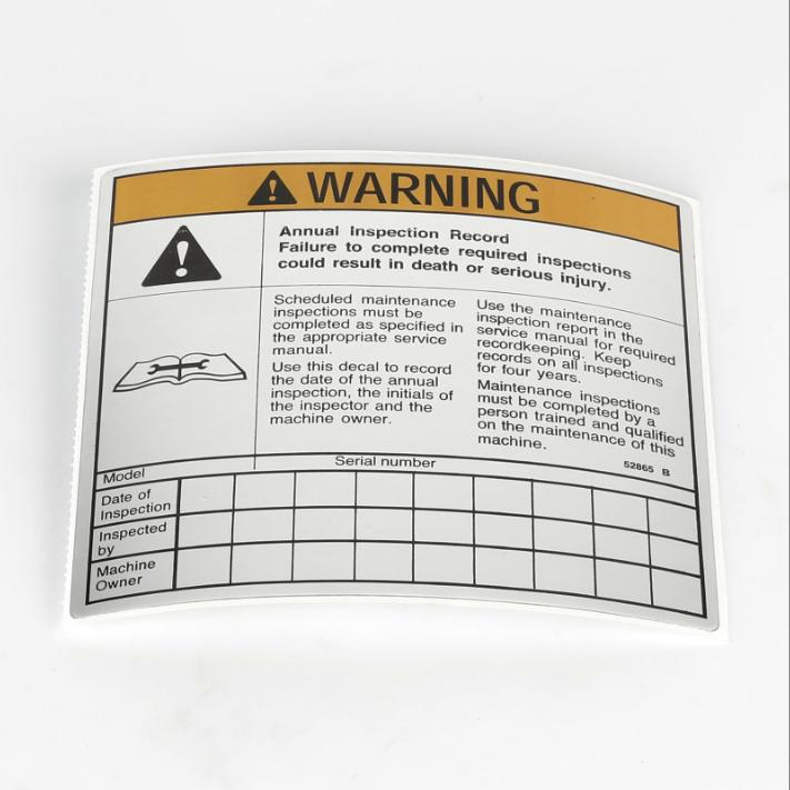 Genie Part # 52865. 52865GT - DECAL. ANNUAL INSP***