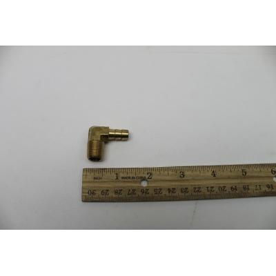 Genie Part # 54205. 54205GT - HOSE END. BARB. 1/4 MNPTX5/16. 90