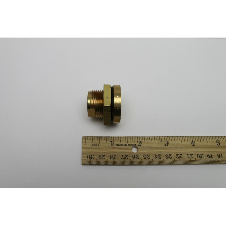 Genie Part # 54324. 54324GT - FITTING. BULKHEAD. 3/8NPT. FUELTK