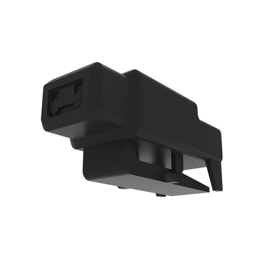 Black External Electrical Connector Housing. 2 Cavities - 57M10202