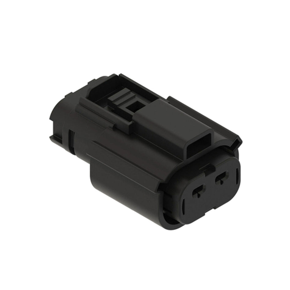 Black Internal Electrical Connector Housing. 2 Cavities - 57M10926