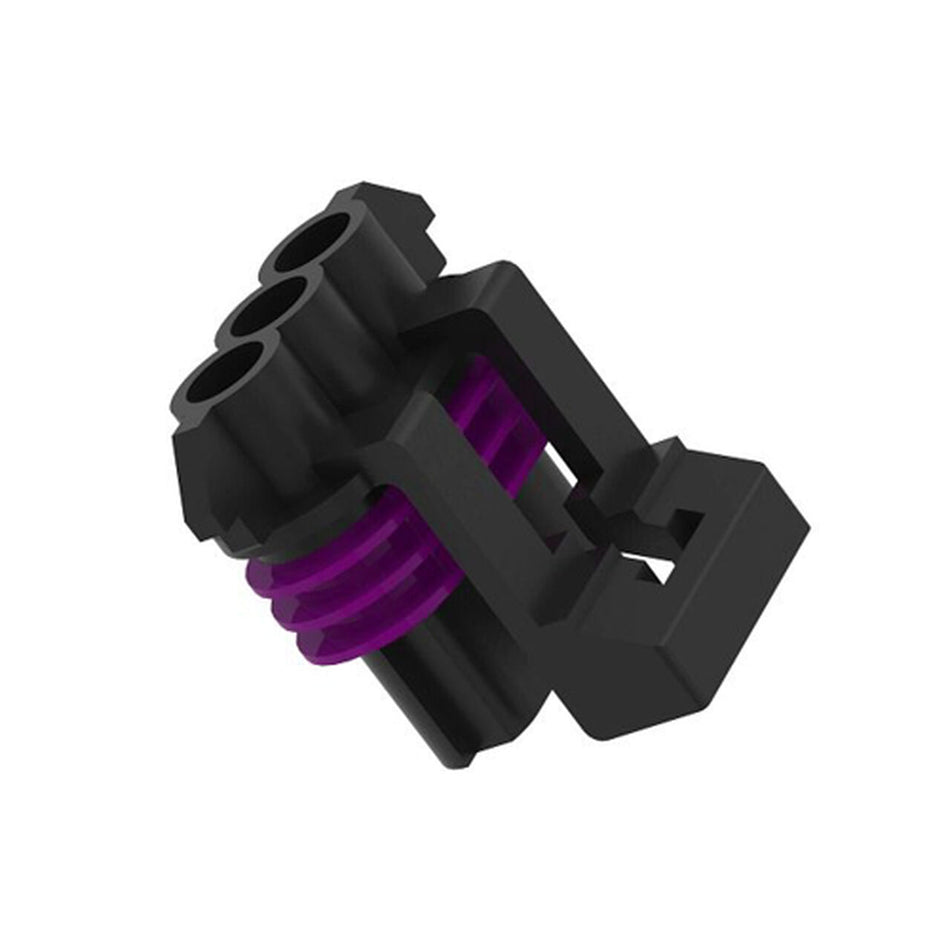 Black Internal Electrical Connector Housing. 3 Cavities - 57M7255
