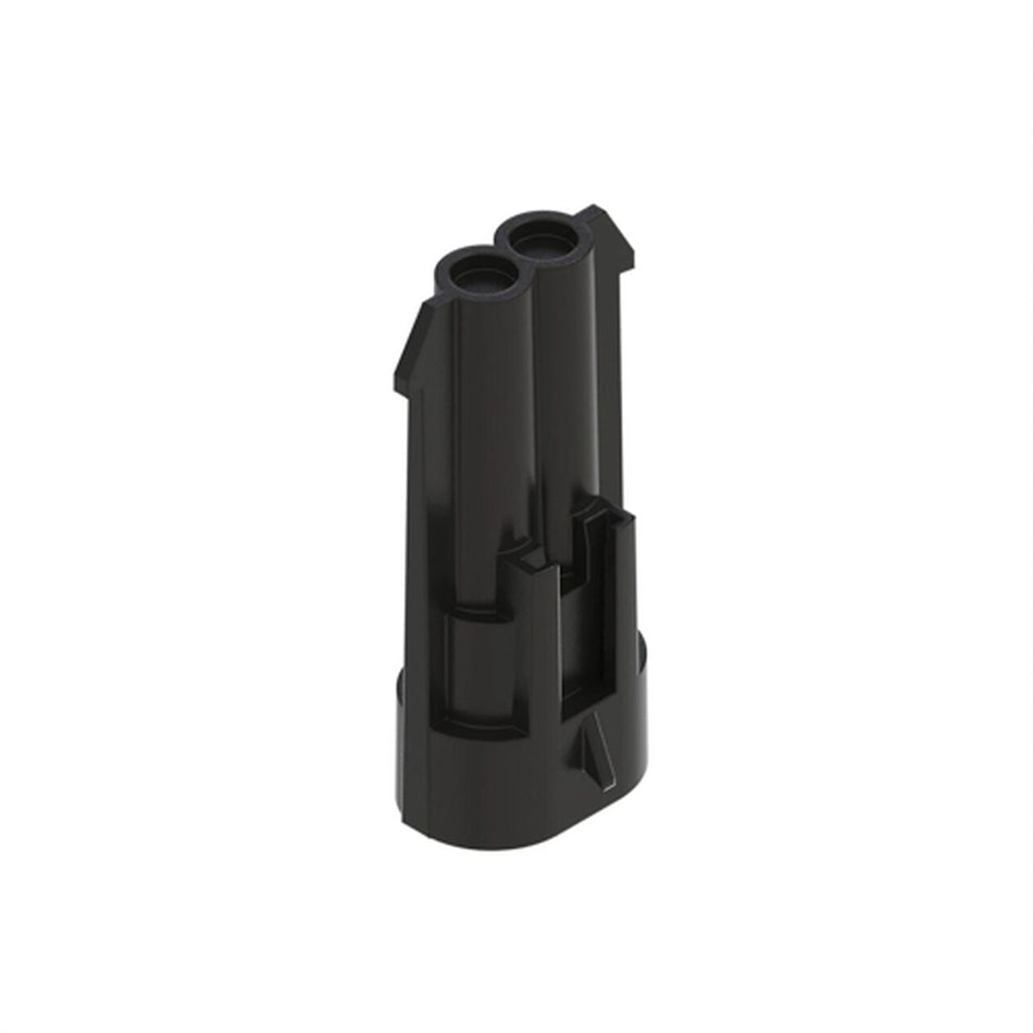 Black Internal Electrical Connector Housing. 2 Cavities - 57M7256