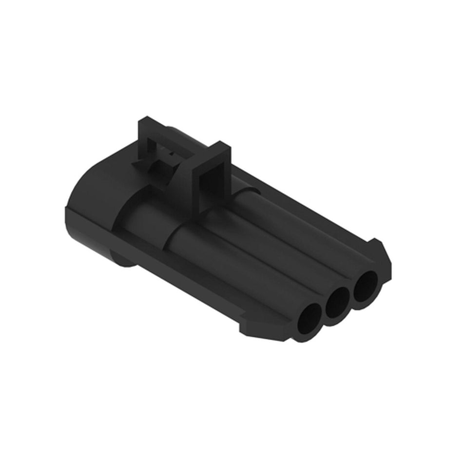 Black Internal Electrical Connector Housing. 3 Cavities - 57M7257