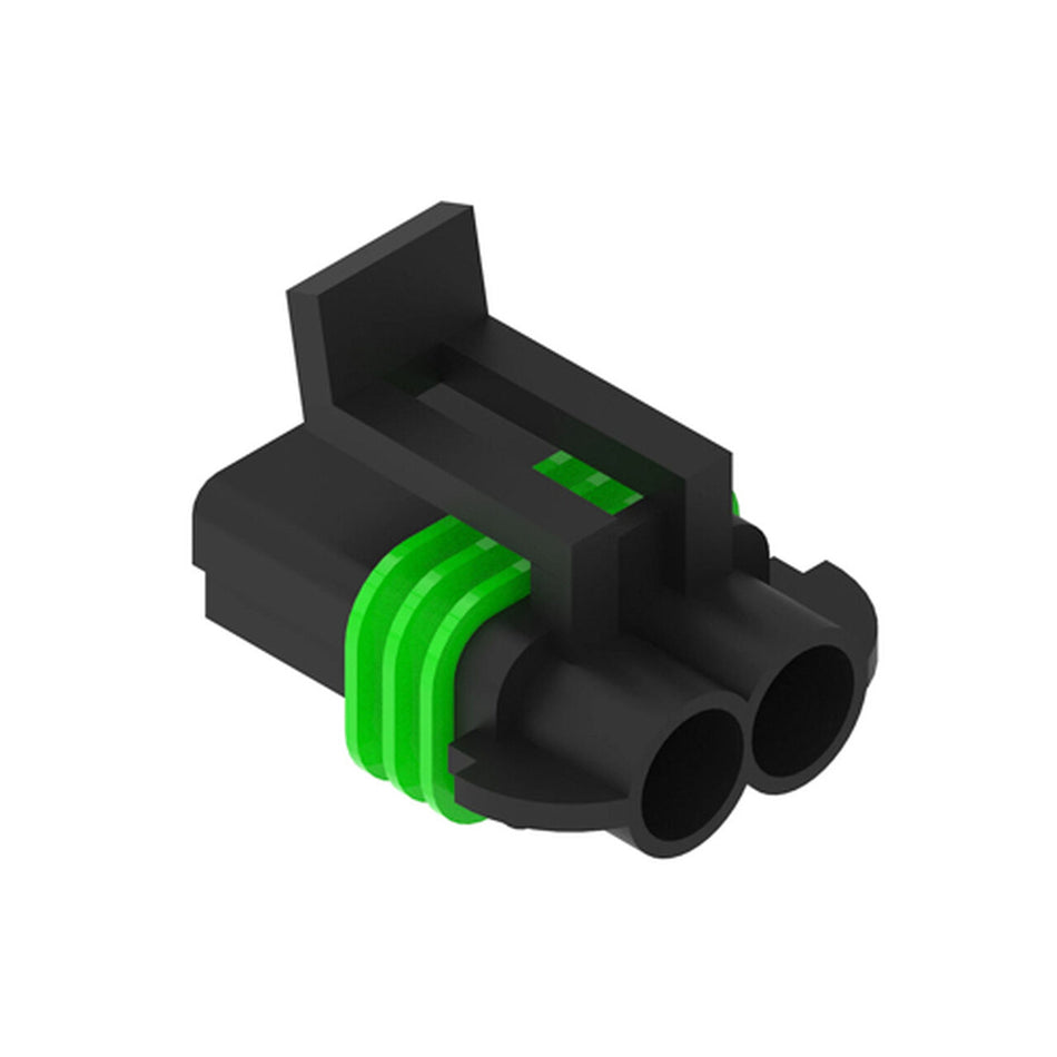 Black External Electrical Connector Housing. 2 Cavities - 57M7309