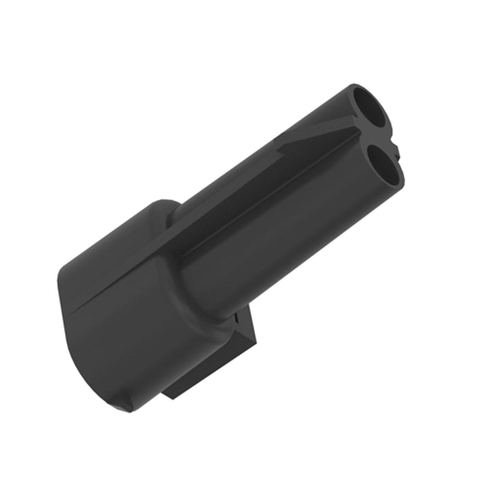 Black Internal Electrical Connector Housing. 2 Cavities - 57M7369