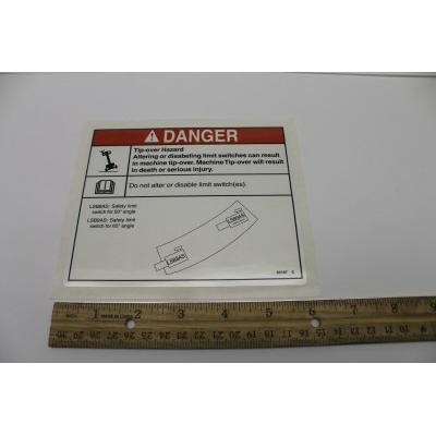 Genie Part # 65187. 65187GT - DECAL. DANGER DO NOT ALTER SWTC