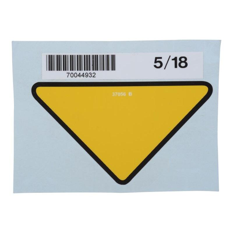 JLG Part # 70044932 - DECAL. TRIANGLE. YELLOW