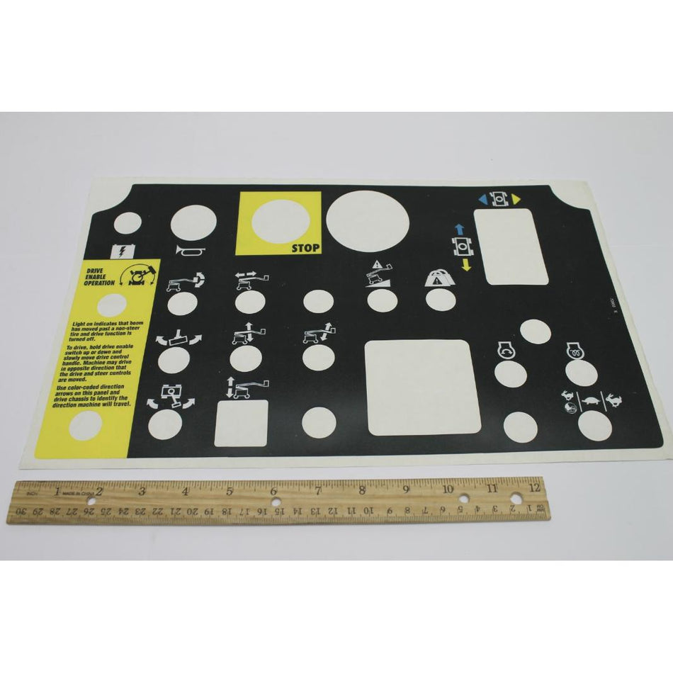 Genie Part # 72093. 72093GT - DECAL. PLATFORM CONTROL PANEL