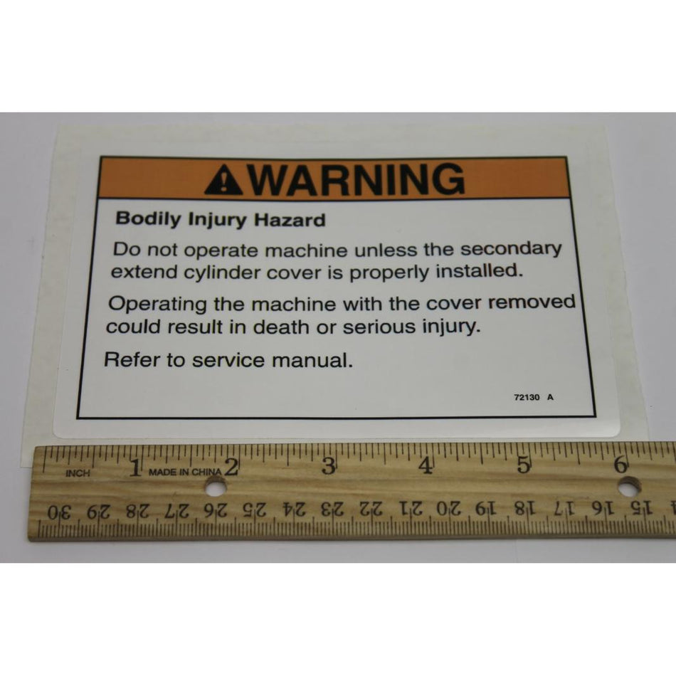 Genie Part # 72130. 72130GT - DECAL. WARNING. BODILY INJURY