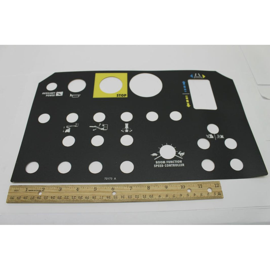 Genie Part # 72173. 72173GT - DECAL. PLATFORM CONTROL PANEL