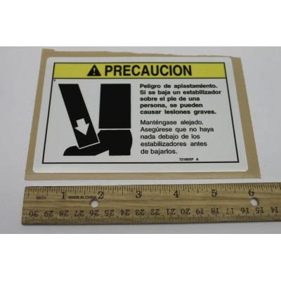 Genie Part # 72186. 72186GT - DECAL.WARNING.CRUSHING HAZARD