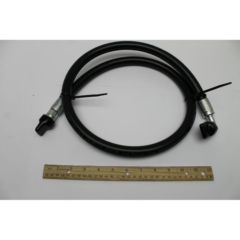 Genie Part # 75278-5029. 75278-5029GT - HOSE ASSY. 1/2. 90 FEM. STR FEM