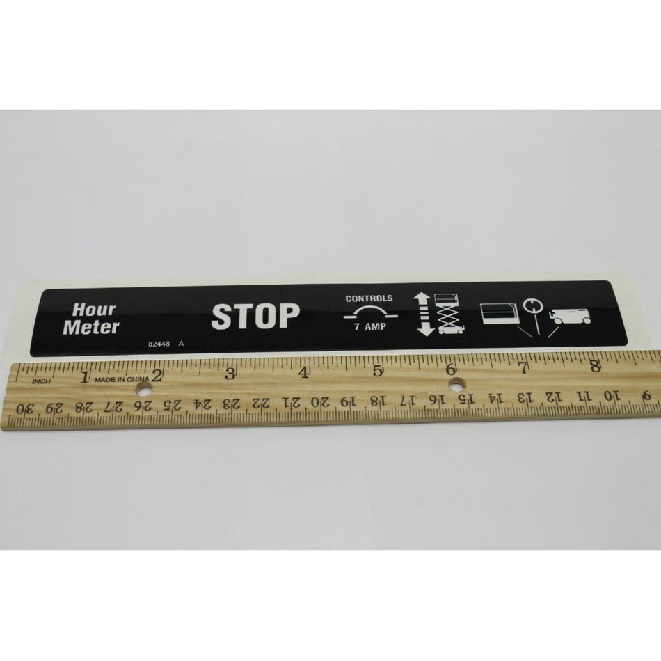 Genie Part # 82448. 82448GT - DECAL. GROUND CONTROL PANEL