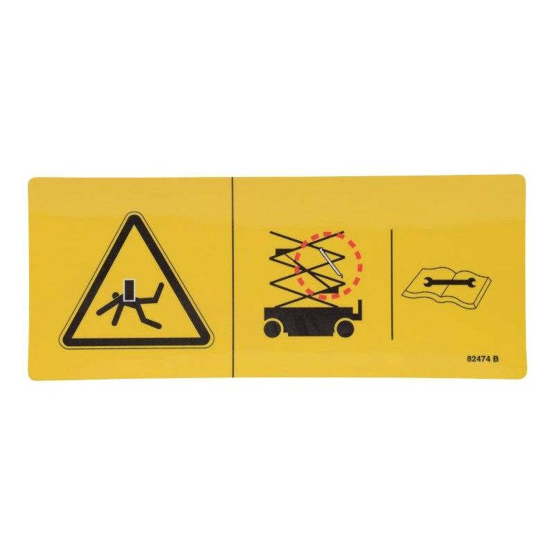 JLG Part # 82474 - Genie-DECAL. SYM. SAFETY ARM