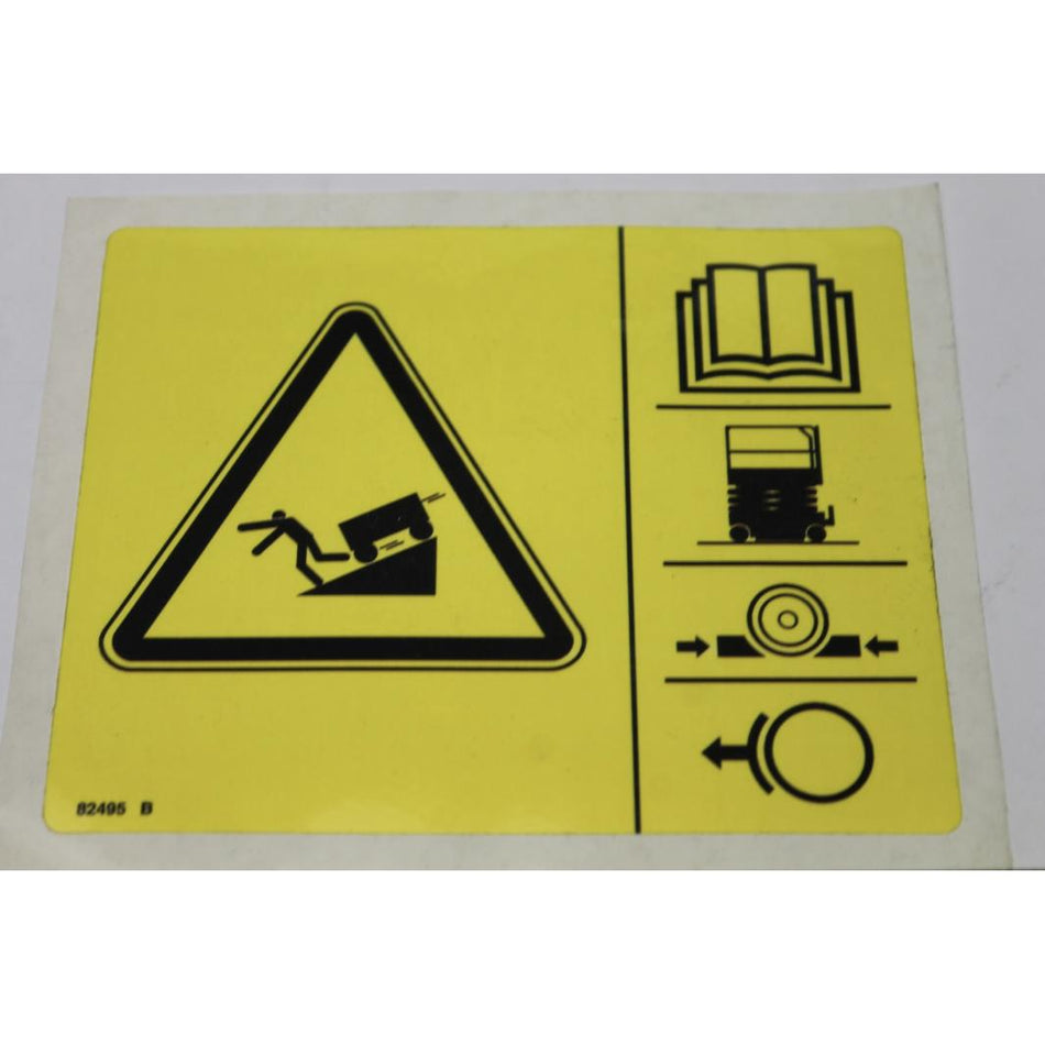 Genie Part # 82495. 82495GT - DECAL SYMBOL BRAKE REL SAFETY