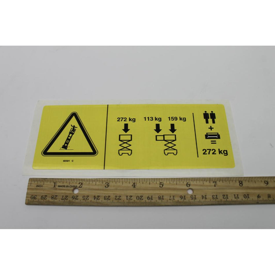 Genie Part # 82501. 82501GT - DECAL. SYM-MAXCAP 600