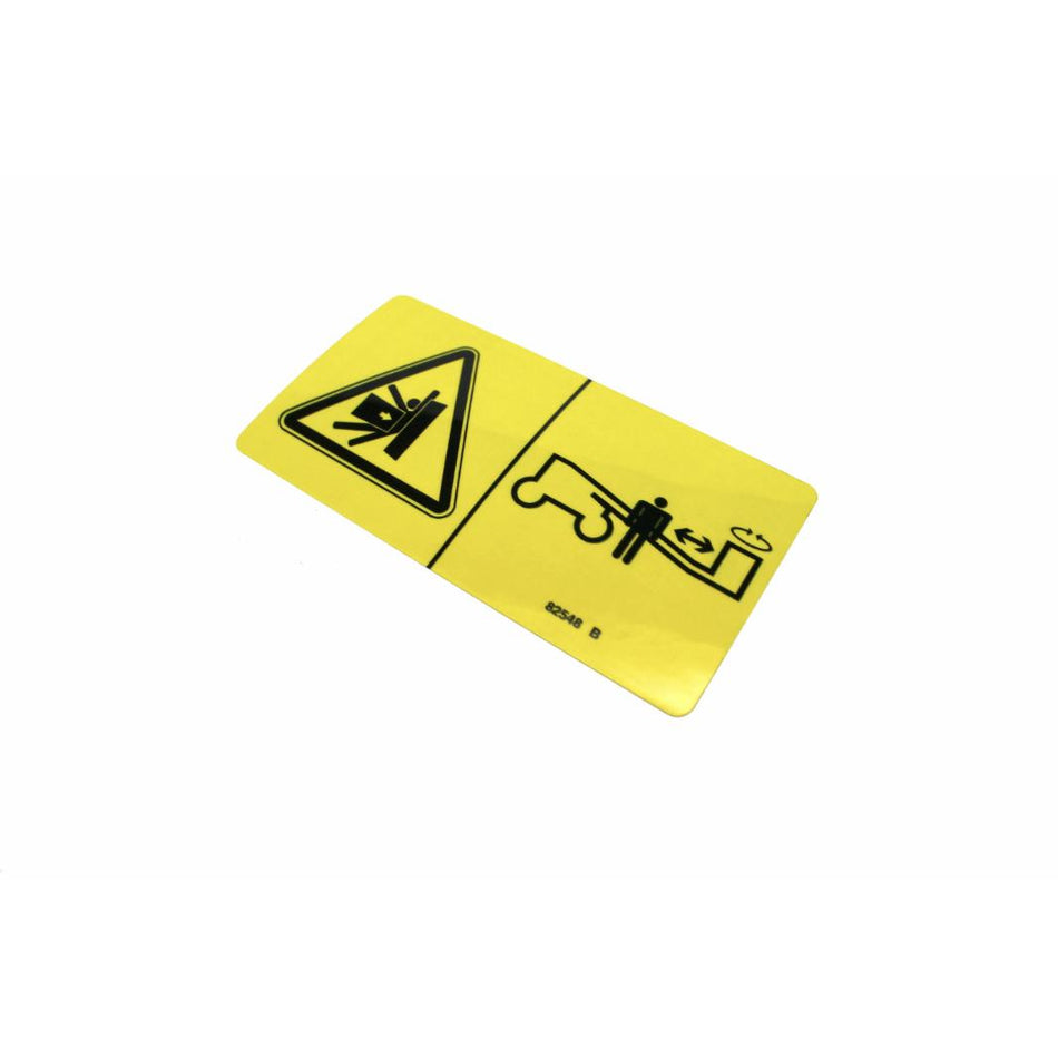 Genie Part # 82548. 82548GT - DECAL. WARN. CRUSH HAZARD PLAT
