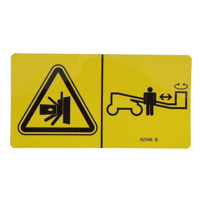 JLG Part # 82548 - Genie-DECAL. WARN. CRUSH HAZ PLAT