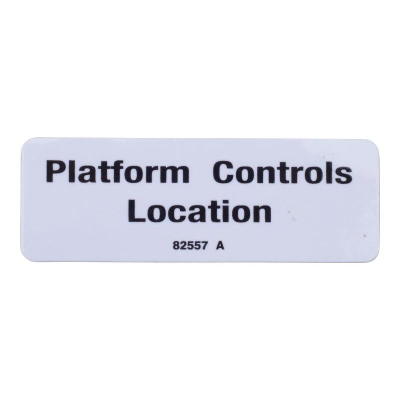 JLG Part # 82557 - Genie-PLAT CONTROL LOCATION