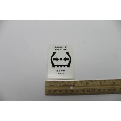 Genie Part # 82587. 82587GT - DECAL. HIFLOT TIRE PRESS. S40/45
