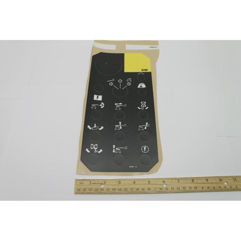 Genie Part # 82592. 82592GT - DECAL. GROUND CONTROL PANEL***