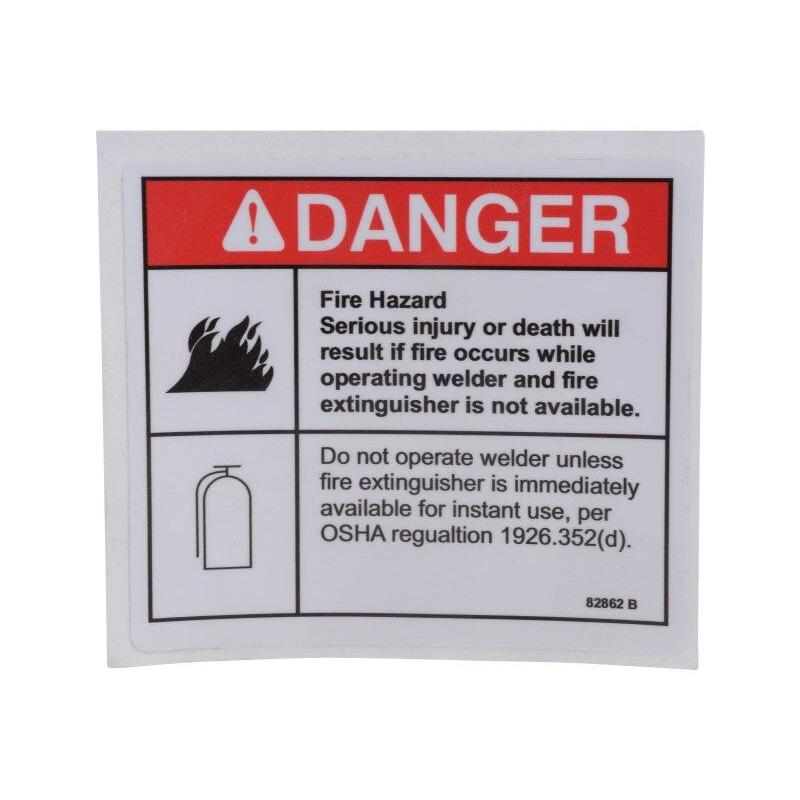 JLG Part # 82862 - Genie-DECAL. FIRE EXTINGUISHER