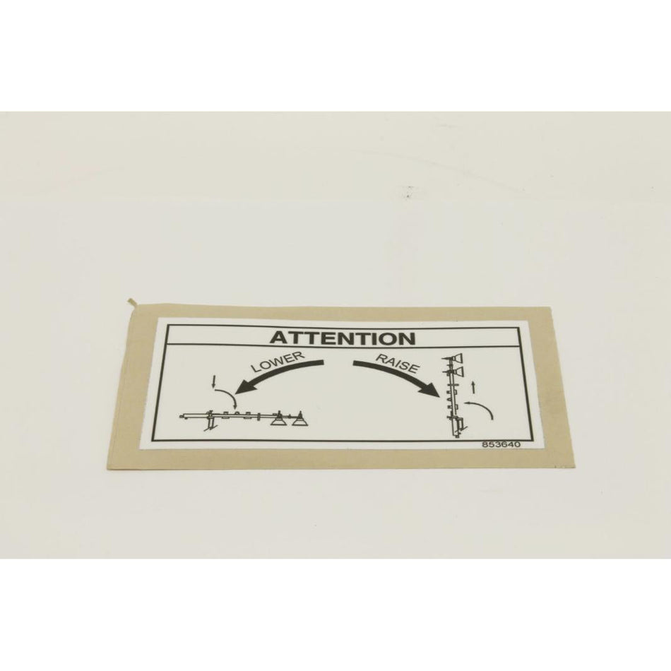 Genie Part # 853640. 853640GT - DECAL- CAUTION WINCH