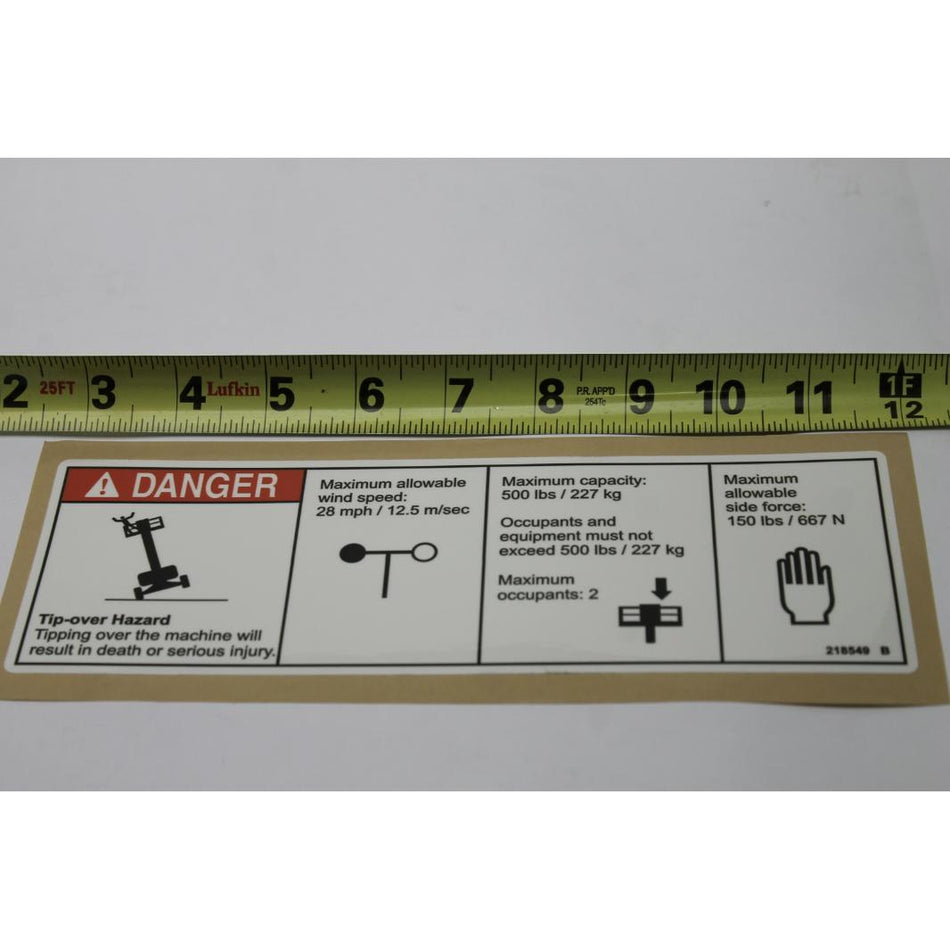 Genie Part # 8549. 8549GT - TUBE-64.5 DPL OUTRIGGER