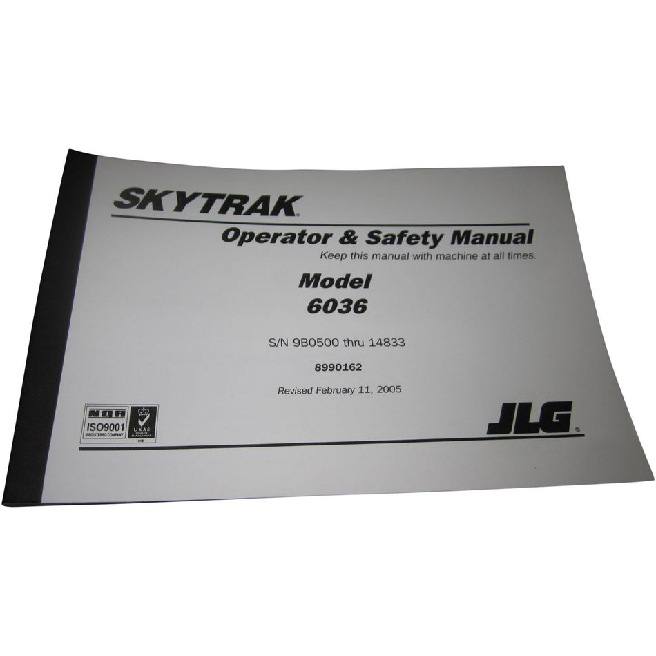 JLG Part # 8990162 - MANUAL OWNERS/OPER 6036/6036B