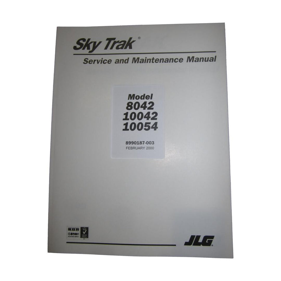 JLG Part # 8990187 - MANUAL PARTS/SERV 8042/10042/1