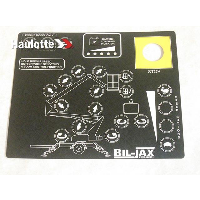 Haulotte Part # A-00681-D - Control Box Decal Overlay-Upper Articulating w/Jib Rotate