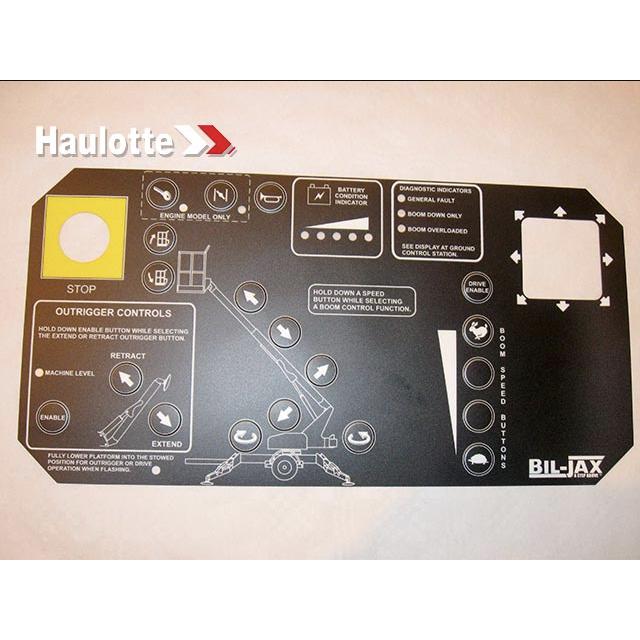 Haulotte Part # A-00931-D - Control Box Decal Overlay-Drive and Set-Telescopic