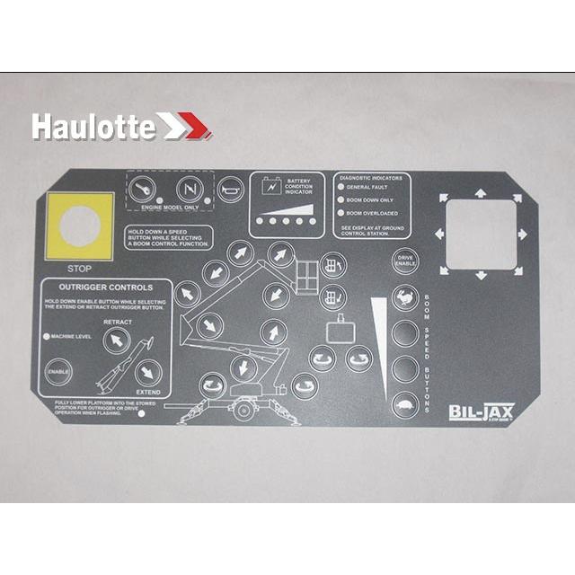 Haulotte Part # A-01931-D - Control Box Decal Overlay-Drive and Set-Articulating #A-00078