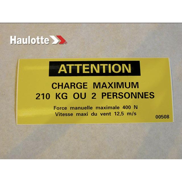 Haulotte Part # ABM00508 - LABEL