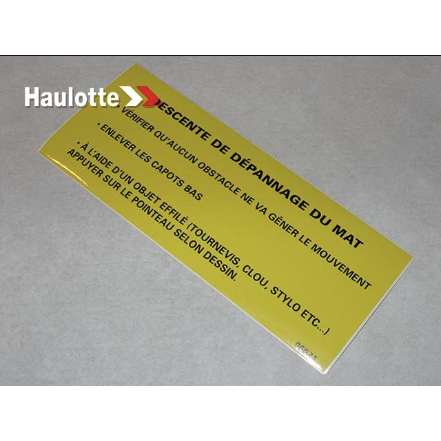 Haulotte Part # ABM06671 - LABEL