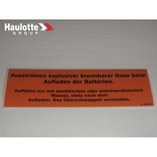 Haulotte Part # ABMA6068D - LABEL