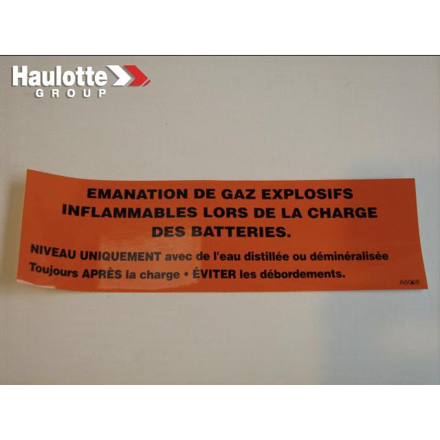 Haulotte Part # ABMA6068 - LABEL