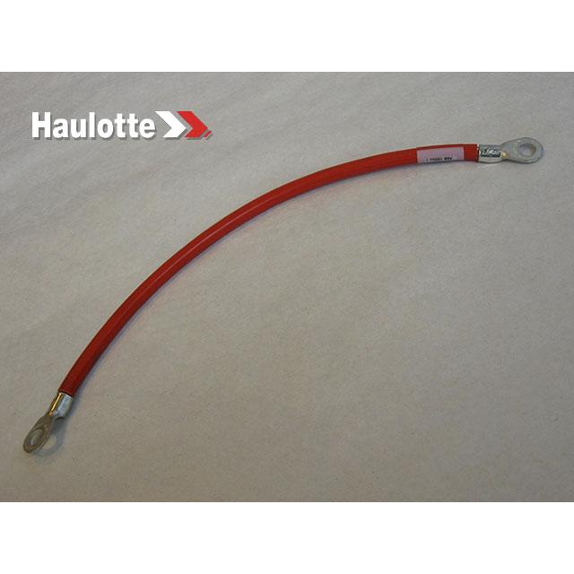 Haulotte Part # B01-01-0236 - Cable Assembly-6ga Red x 12in with (2) 5/16in Ring