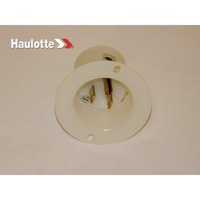 Haulotte Part # B01-10-0003 - Receptacle-Rec Flush Mt Male 110V w/Ground