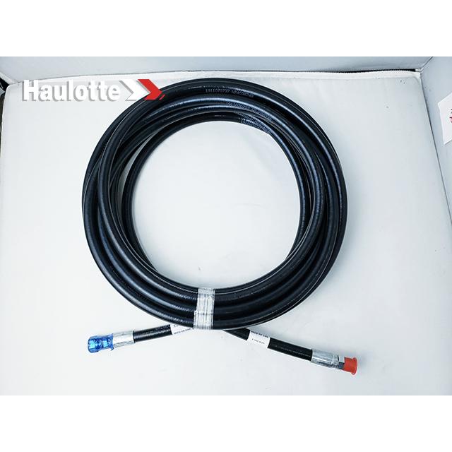 Haulotte Part # B02-01-0346 - Hose-Hyd-#4 x 320in with #4 FMORFS STR (Ret Tee) (Blue) and