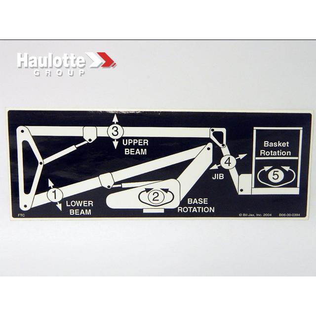 Haulotte Part # B06-00-0394 - Decal-basket Control Illustr.
