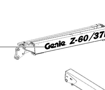 Genie Part # 1269260. 1269260GT - DECAL. COSMETIC. GENIE Z-60/37FE