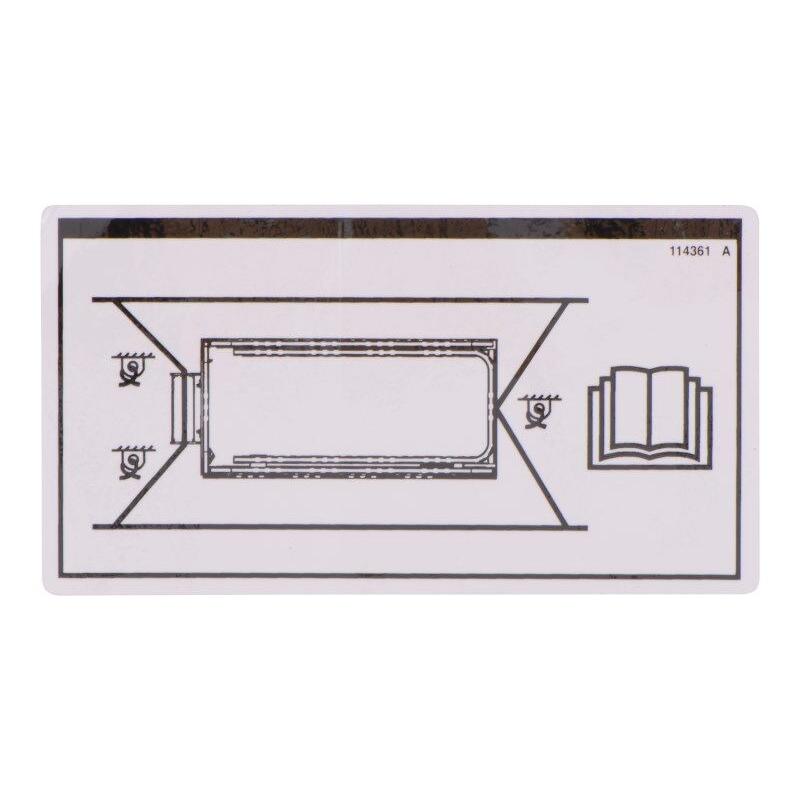 Genie Part # 114361. 114361GT - DECAL LABEL TRANSPORT DIAGRAM