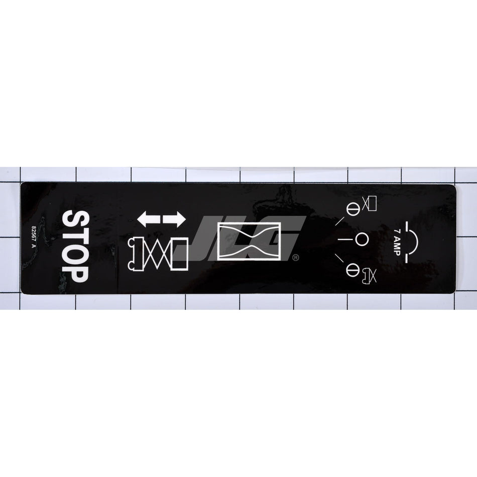 Genie Part # 82567. 82567GT - DECAL GROUND CONTROL PANEL