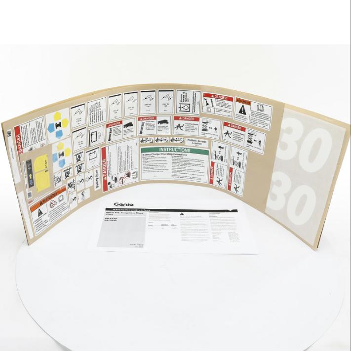 Genie Part # 232055. 232055GT - DECAL KIT. 1930 COMP.. WRD. ANSI